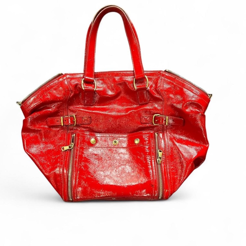 Stylish Red Leather Tote Bag